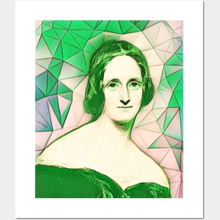 Mary Shelley Green Portrait | Mary Shelly Artwork 8 Posters and Art